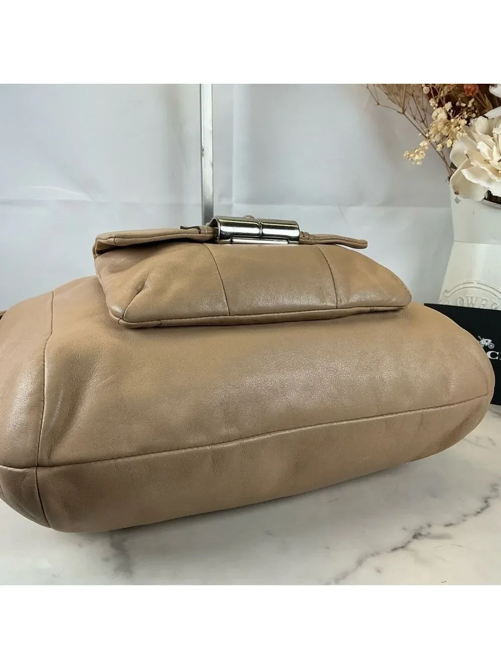Coach Kristin Beige Leather Hobo Hand‎ Shoulder Bag